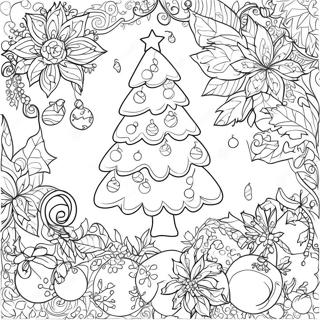 Detailed Christmas Tree Coloring Page 63909-52864