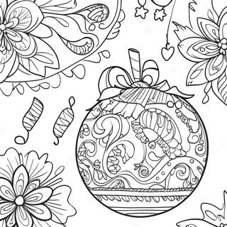 Festive Christmas Ornament Coloring Page 63910-52865