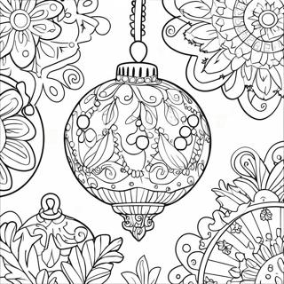 Festive Christmas Ornament Coloring Page 63910-52866