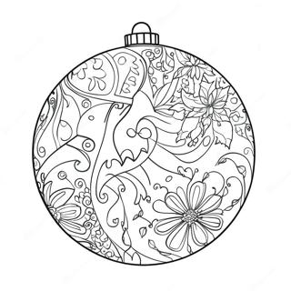 Festive Christmas Ornament Coloring Page 63910-52867