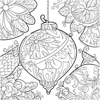 Festive Christmas Ornament Coloring Page 63910-52868