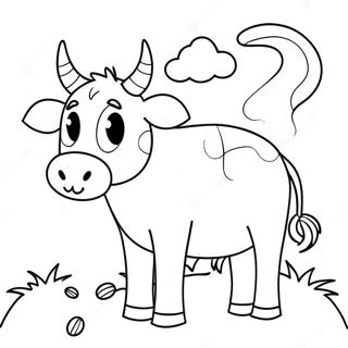 Halloween Cow Coloring Pages