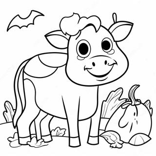 Halloween Cow Coloring Page 63929-52870