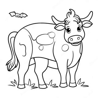 Halloween Cow Coloring Page 63929-52872