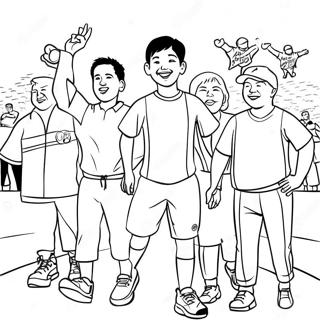 Athletes Competing In The Special Olympics Coloring Page 63940-52893