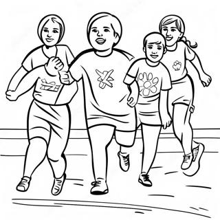 Athletes Competing In The Special Olympics Coloring Page 63940-52896