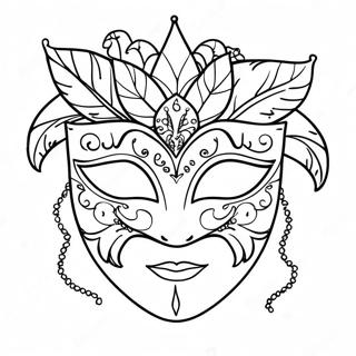 Mardi Gras Mask Coloring Pages