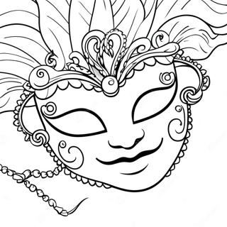 Mardi Gras Mask Coloring Page 63949-52886