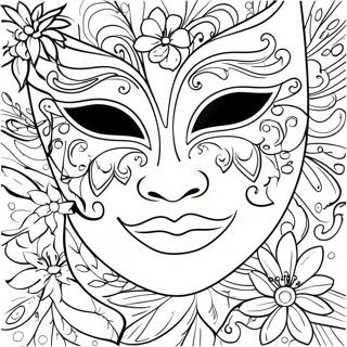 Mardi Gras Mask Coloring Page 63949-52888