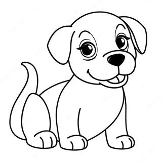 Playful Labrador Puppy Coloring Page 6395-5110