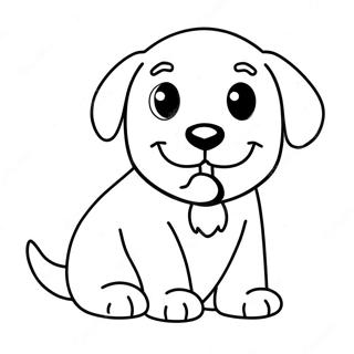 Playful Labrador Puppy Coloring Page 6395-5112