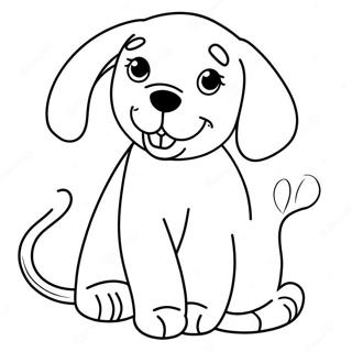 Playful Labrador Puppy Coloring Page 6395-5205