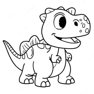 Cute Chomper Dinosaur Coloring Page 63970-52906