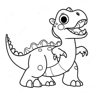 Cute Chomper Dinosaur Coloring Page 63970-52907