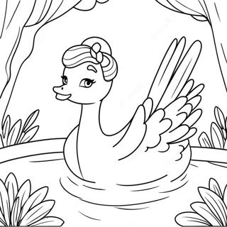 Barbie Swan Lake Coloring Page 64009-52962