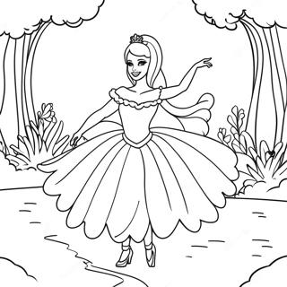 Barbie Swan Lake Coloring Page 64009-52963