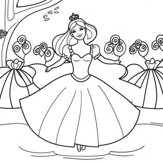 Barbie Swan Lake Coloring Page 64009-52964