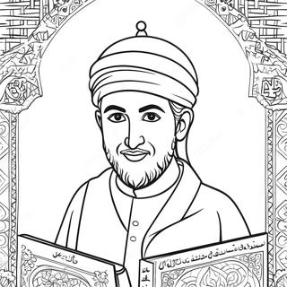 Prophet Muhammad With Quran Coloring Page 64050-52983