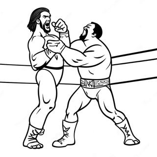 Hilarious Wwe Wrestler Pranking Opponent Coloring Page 64060-52997