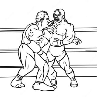 Hilarious Wwe Wrestler Pranking Opponent Coloring Page 64060-52999