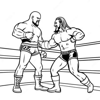 Hilarious Wwe Wrestler Pranking Opponent Coloring Page 64060-53000