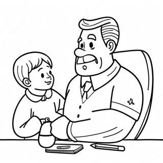 Weird Strict Dad Coloring Page 64079-53002