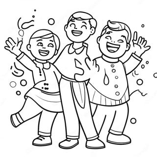 Happy Glee Characters Coloring Page 64130-53042