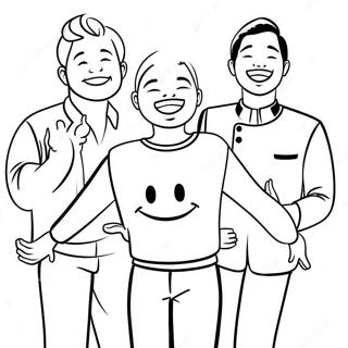 Happy Glee Characters Coloring Page 64130-53044