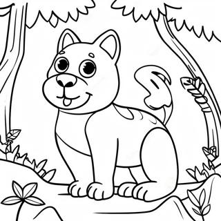 Colorful Amazon Rainforest Animals Coloring Page 64140-53054