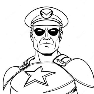 Captain Man Coloring Pages