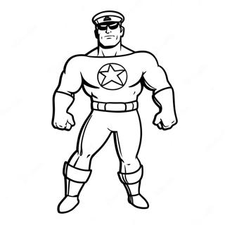 Captain Man Coloring Page 64149-53050