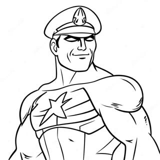 Captain Man Coloring Page 64149-53051