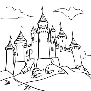 Medieval Castle Coloring Page 6414-5122