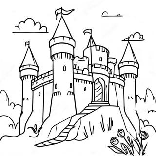 Medieval Castle Coloring Page 6414-5123