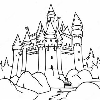 Medieval Castle Coloring Page 6414-5218