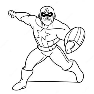 Captain Man In Action Coloring Page 64150-53057