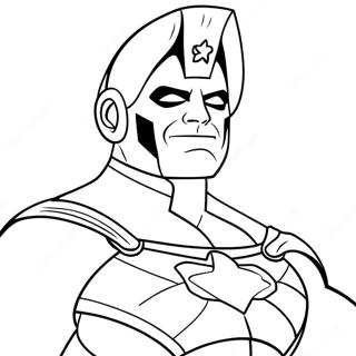 Captain Man In Action Coloring Page 64150-53058