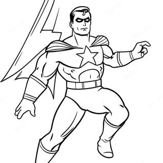 Captain Man In Action Coloring Page 64150-53059