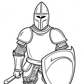 Knight In Shining Armor Coloring Page 6415-5127