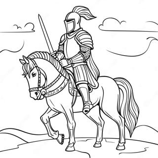 Knight In Shining Armor Coloring Page 6415-5128