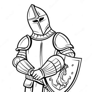 Knight In Shining Armor Coloring Page 6415-5221