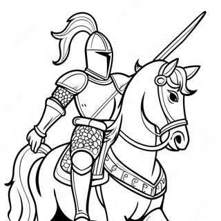 Knight In Shining Armor Coloring Page 6415-5222