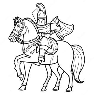 Knight In Shining Armor Coloring Page 6415-5224