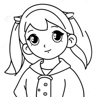 Cute Anya Anime Character Coloring Page 64180-53082