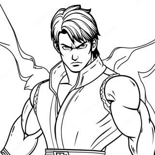 Jin Kazama In Battle Pose Coloring Page 64190-53089