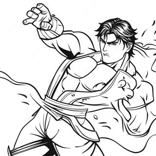 Jin Kazama In Battle Pose Coloring Page 64190-53092