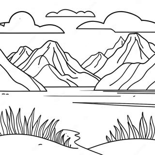 New Zealand Landscape Coloring Page 64199-53095