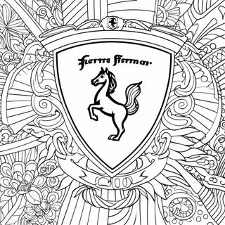 Ferrari Logo Coloring Page 641-511