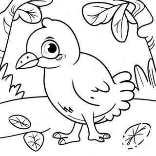 Kiwi Bird In Nature Coloring Page 64200-53099