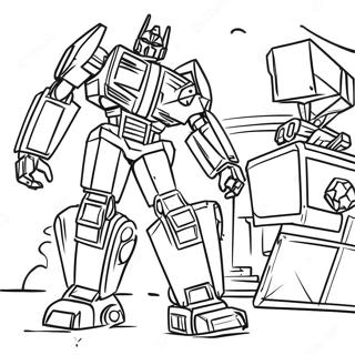 Funky Jazz Transformers In Action Coloring Page 64210-53105